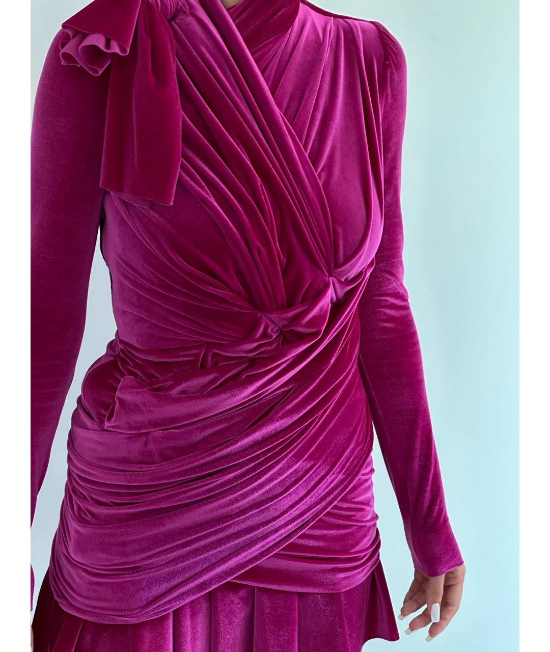 BALENCIAGA Фиолетовое бархатное вечернее платье, фото 3