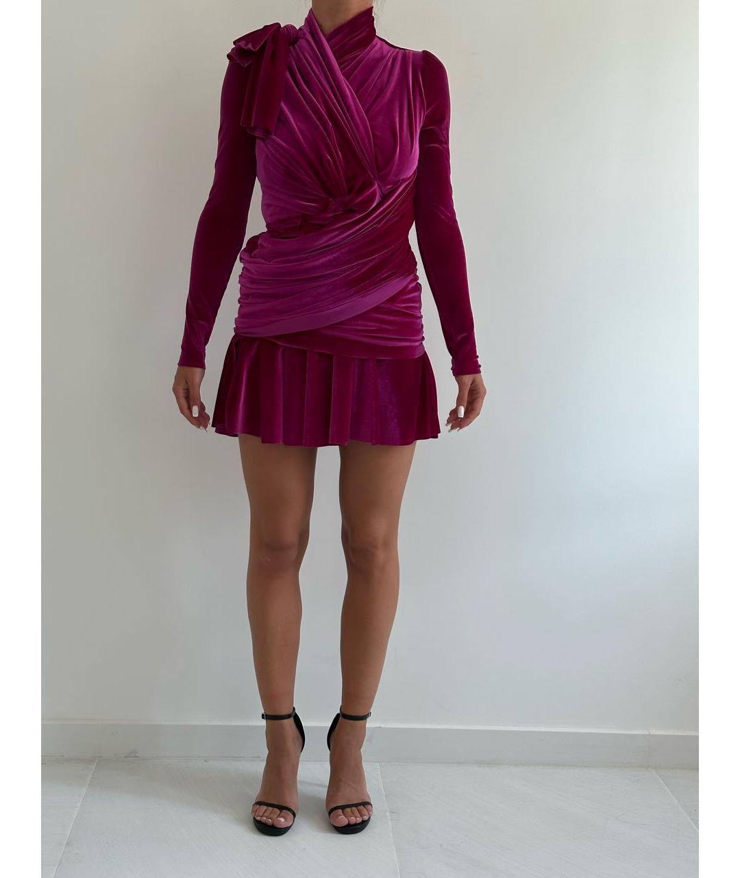 BALENCIAGA Фиолетовое бархатное вечернее платье, фото 8