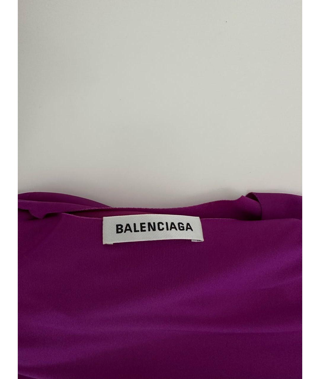 BALENCIAGA Фиолетовое бархатное вечернее платье, фото 4