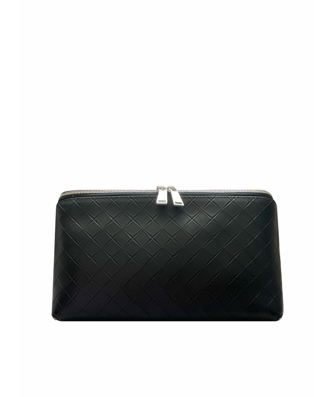 BOTTEGA VENETA Черная кожаная косметичка, фото 1
