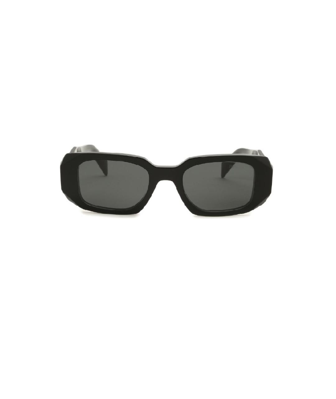PRADA Черные пластиковые солнцезащитные очки, фото 3
