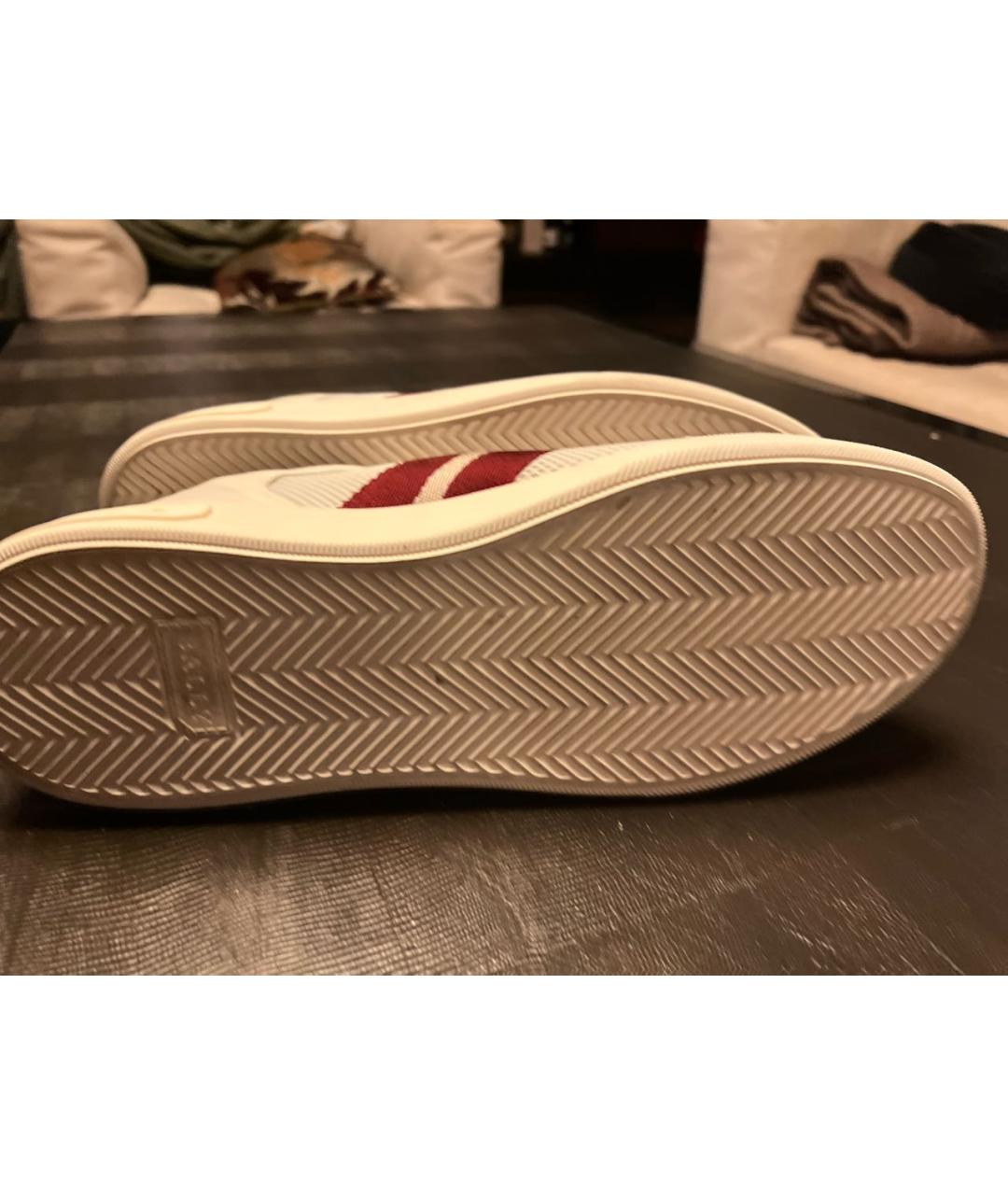 BALLY Белые кожаные низкие кроссовки / кеды, фото 5