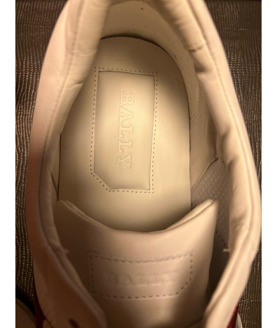 BALLY Белые кожаные низкие кроссовки / кеды, фото 8
