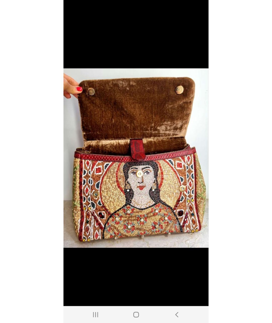 DOLCE&GABBANA Мульти кожаная сумка с короткими ручками, фото 7