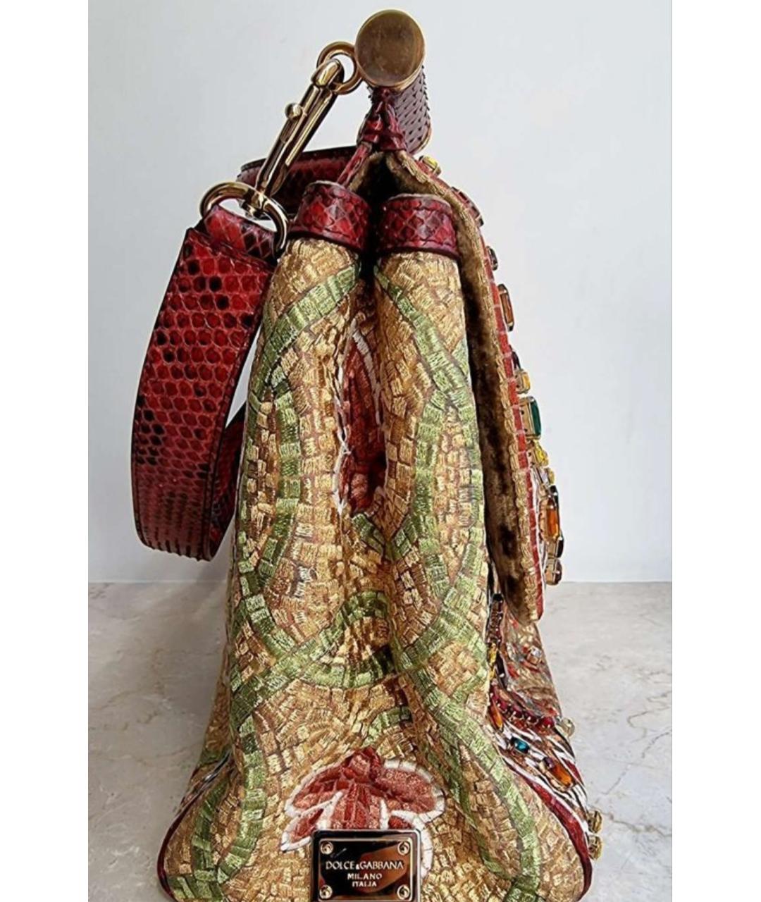 DOLCE&GABBANA Мульти кожаная сумка с короткими ручками, фото 6