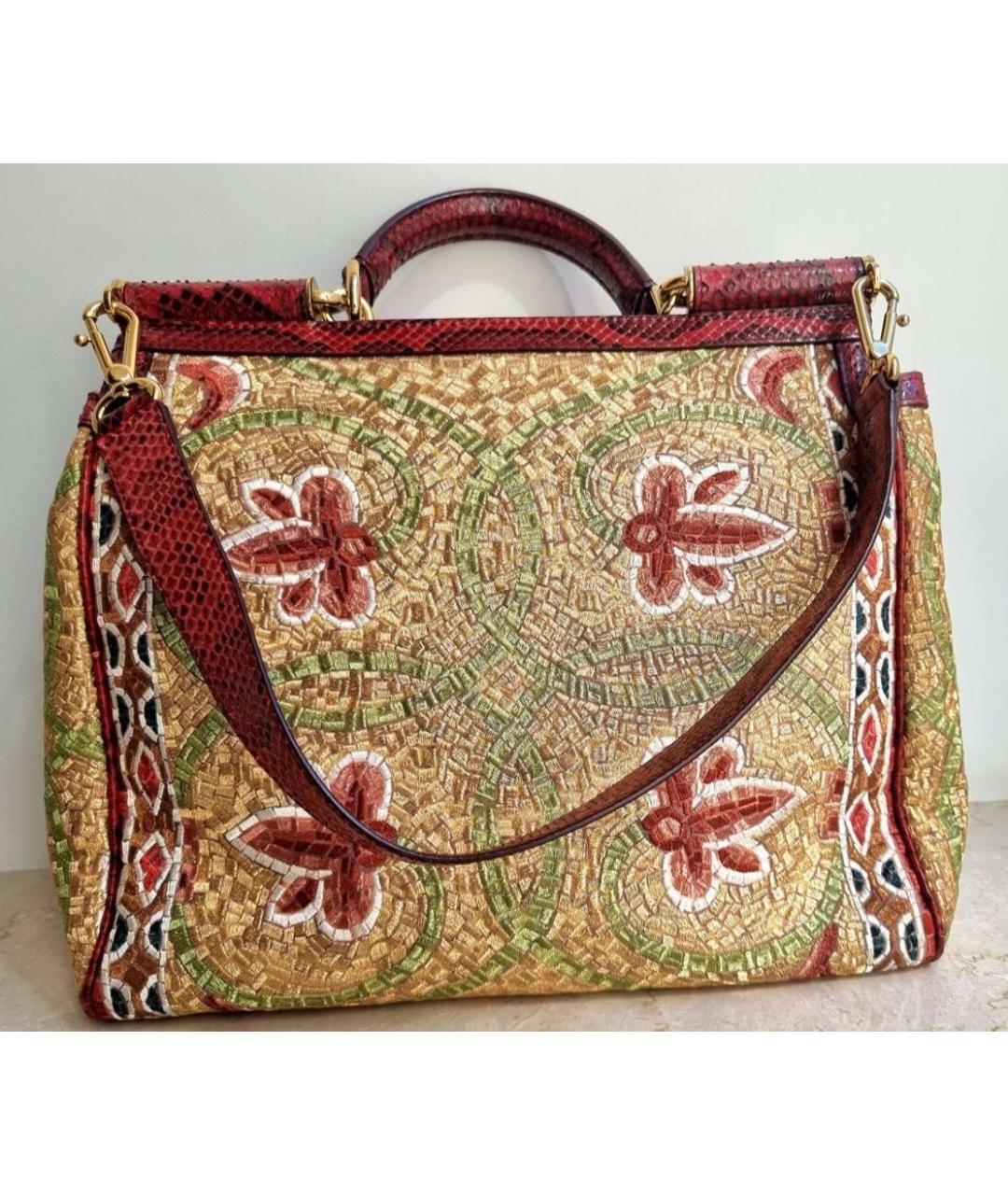 DOLCE&GABBANA Мульти кожаная сумка с короткими ручками, фото 9