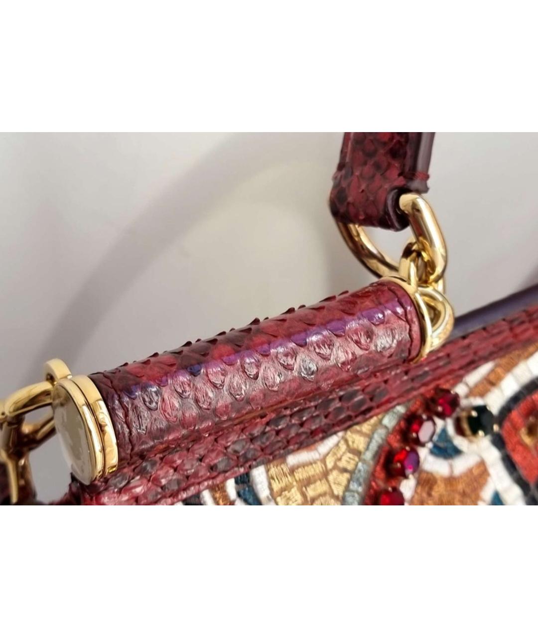 DOLCE&GABBANA Мульти кожаная сумка с короткими ручками, фото 5