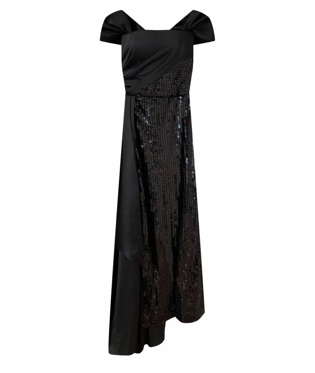 RASARIO Черное атласное вечернее платье, фото 1