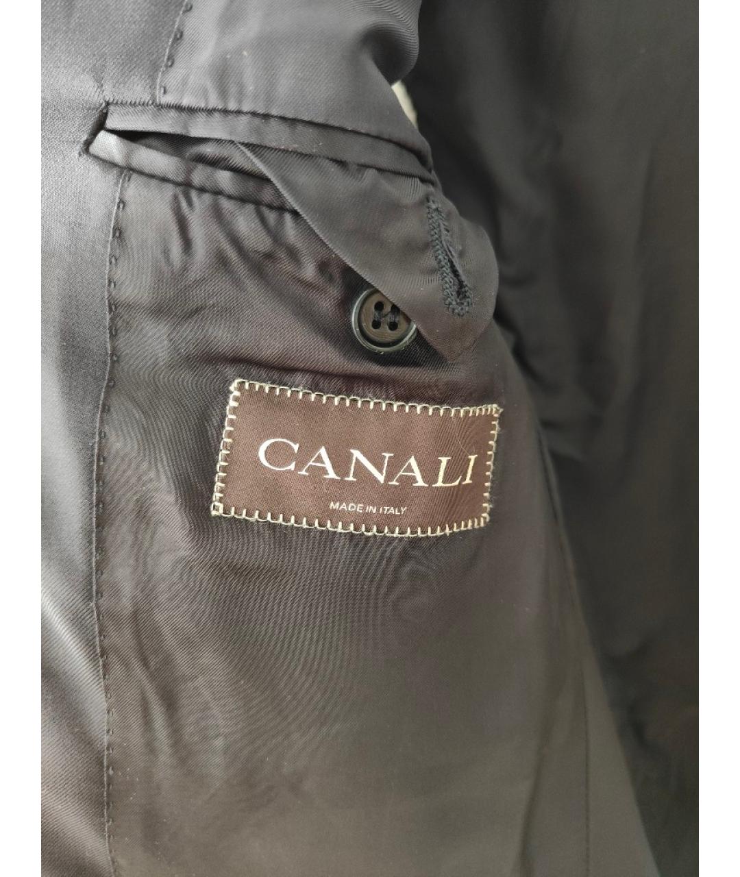 CANALI Темно-синий шерстяной пиджак, фото 7