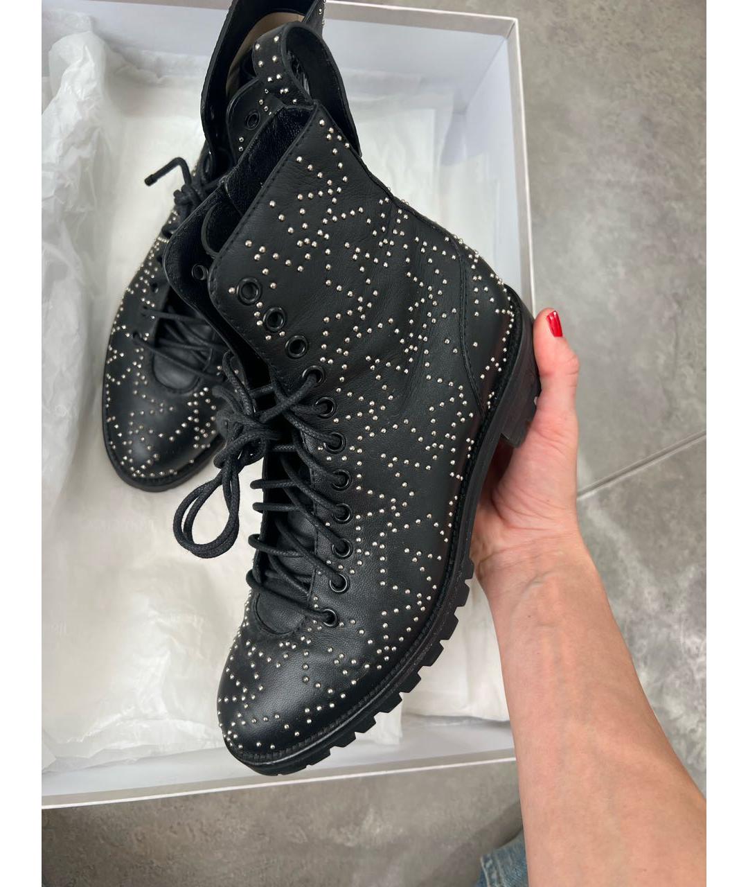 JIMMY CHOO Черные кожаные ботинки, фото 6