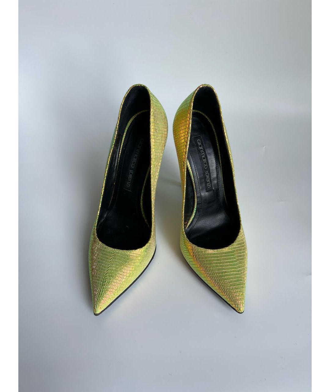 GIAN MARCO LORENZI Золотые кожаные туфли, фото 2