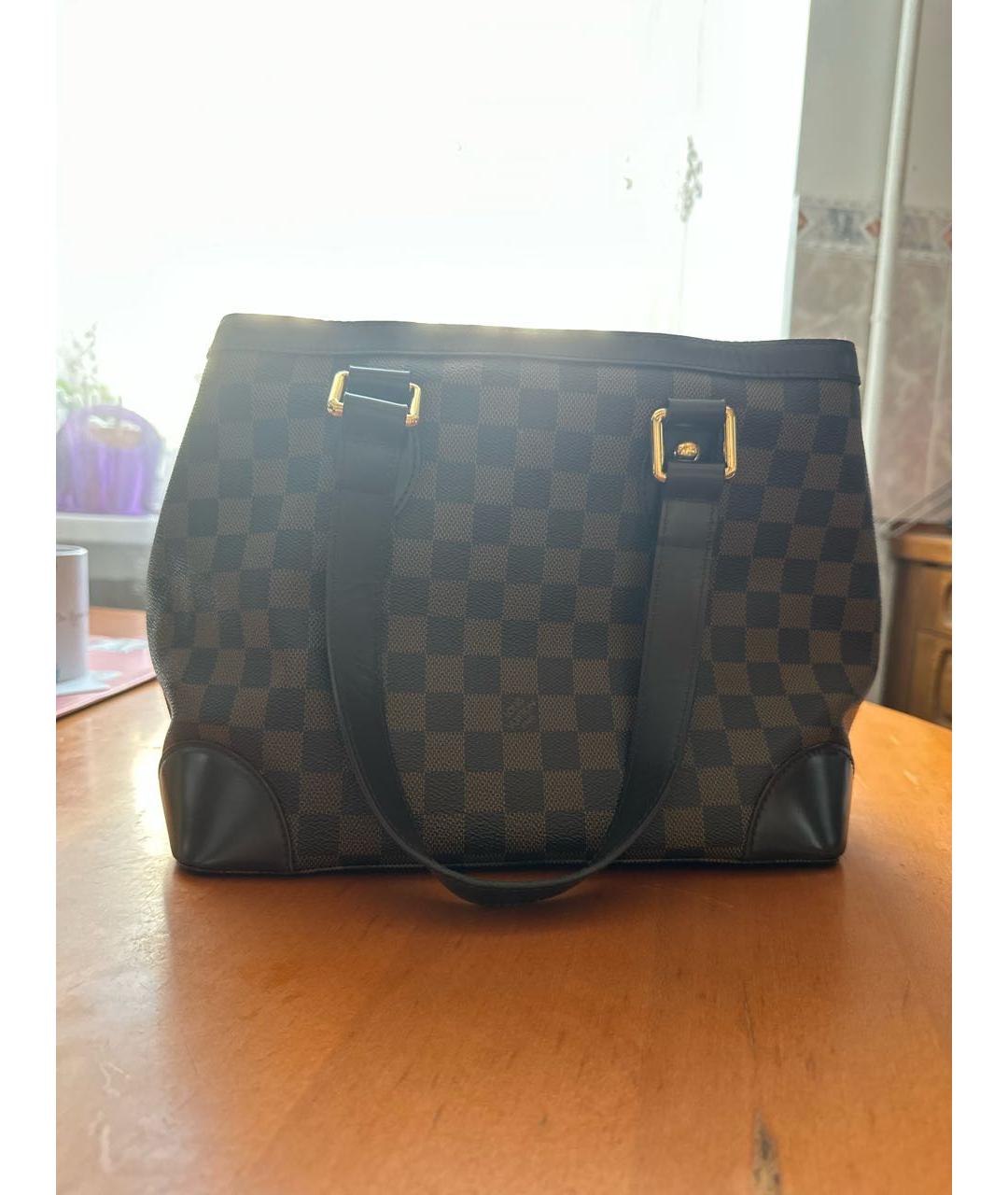 LOUIS VUITTON PRE-OWNED Бежевая сумка тоут из искусственной кожи, фото 3