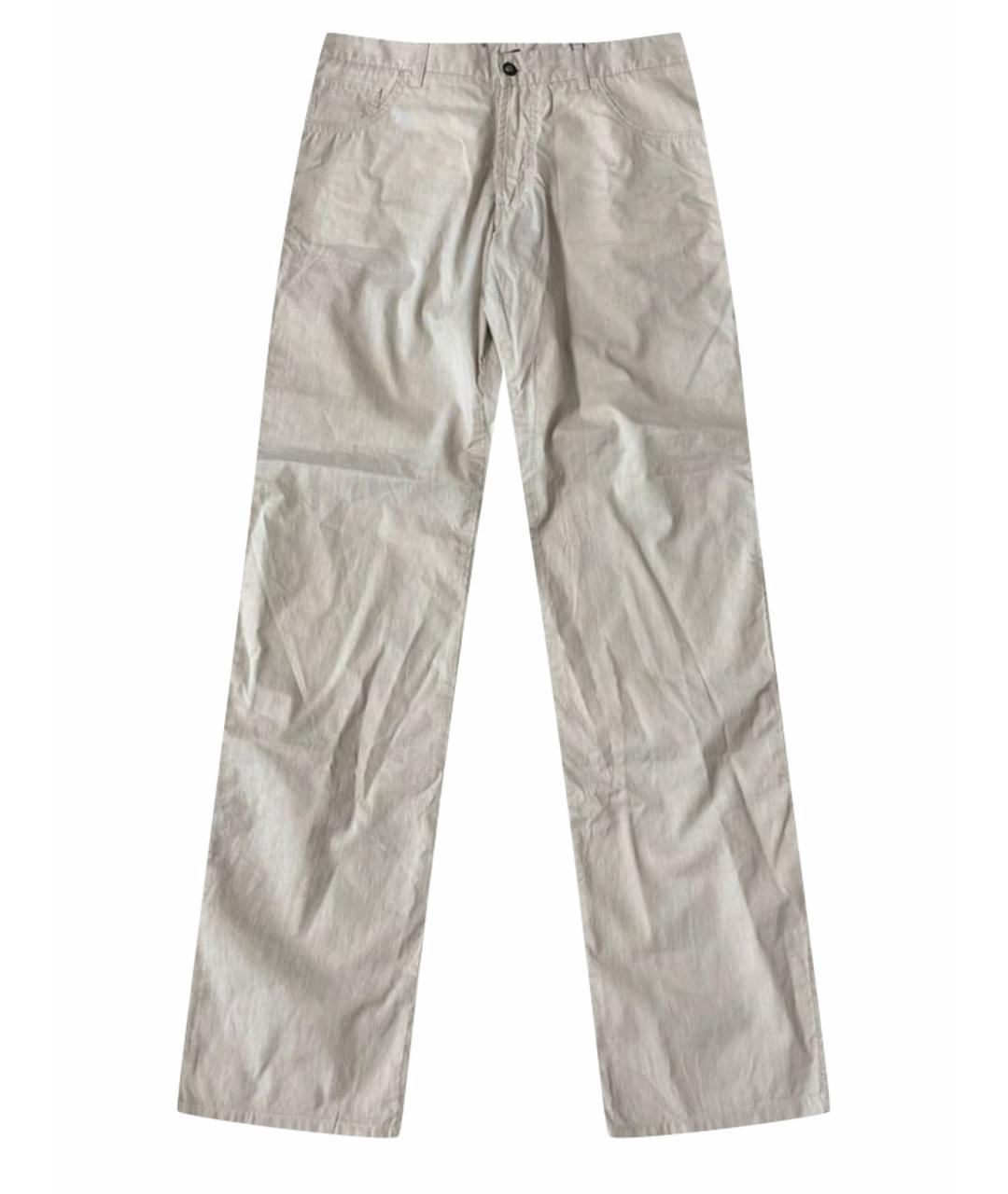 PAL ZILERI Бежевые хлопковые повседневные брюки, фото 1