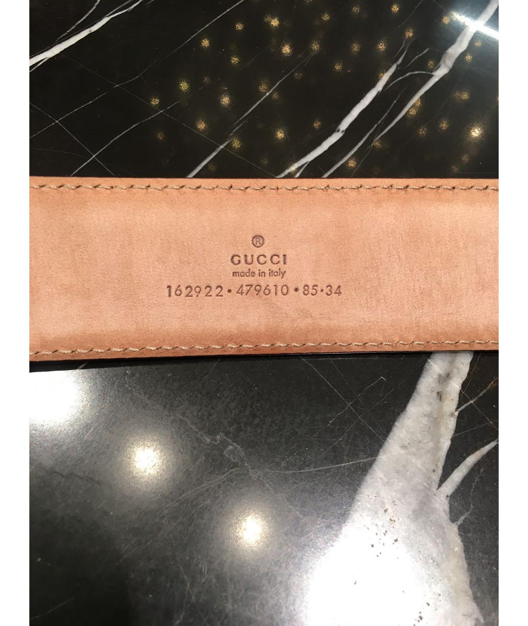 GUCCI Золотой кожаный ремень, фото 3