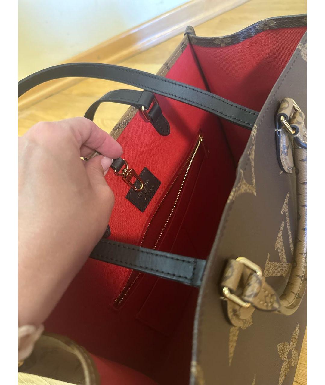 LOUIS VUITTON Коричневая сумка тоут, фото 4