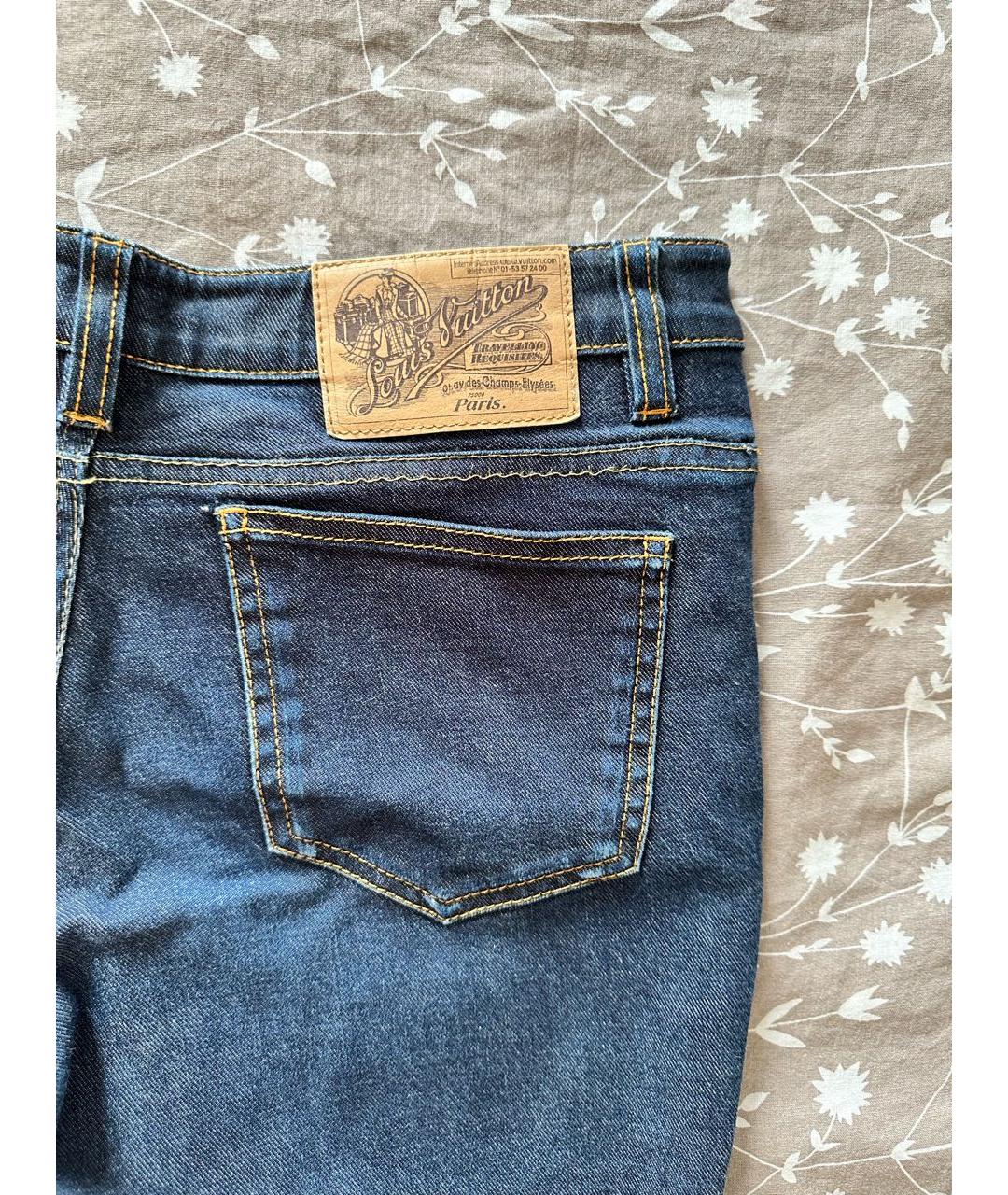 LOUIS VUITTON Синие хлопковые джинсы слим, фото 3