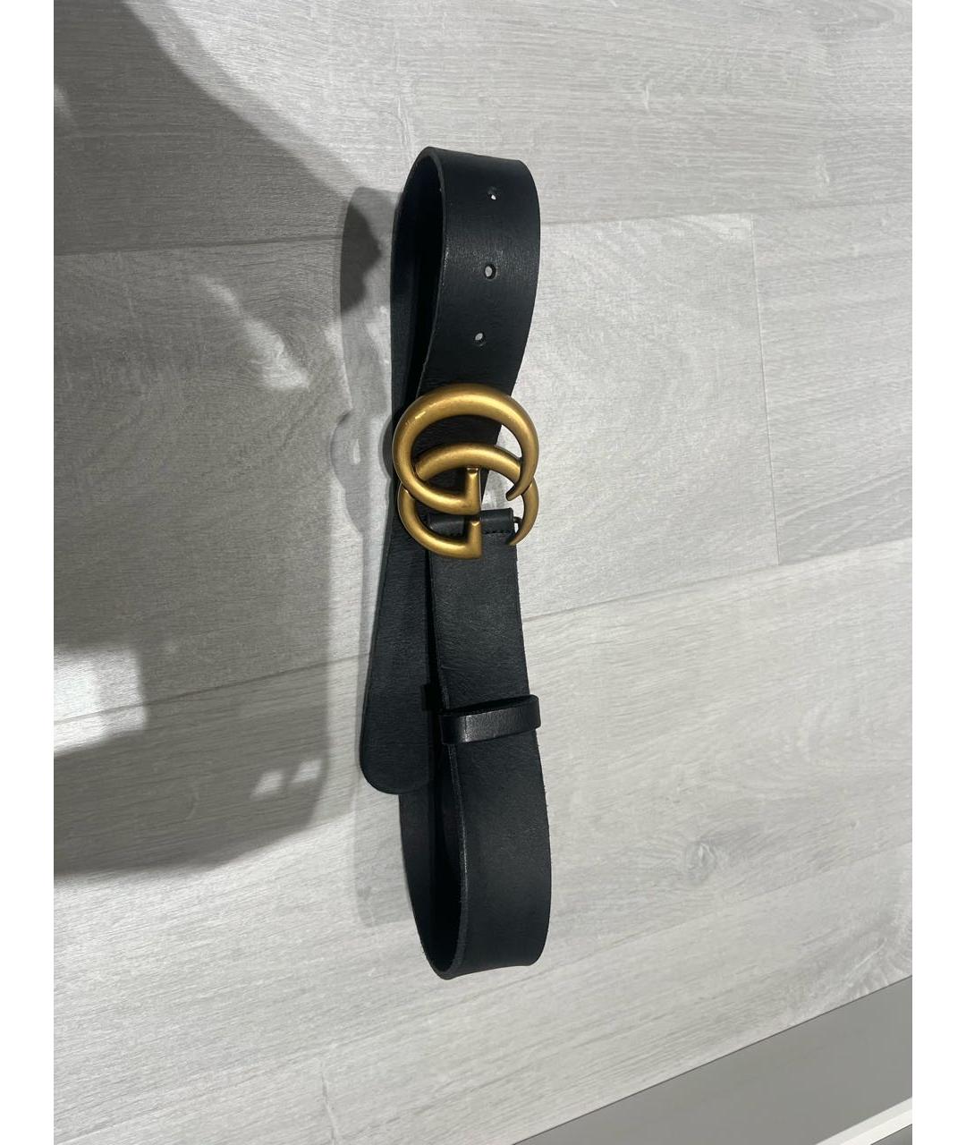 GUCCI Черный кожаный ремень, фото 5