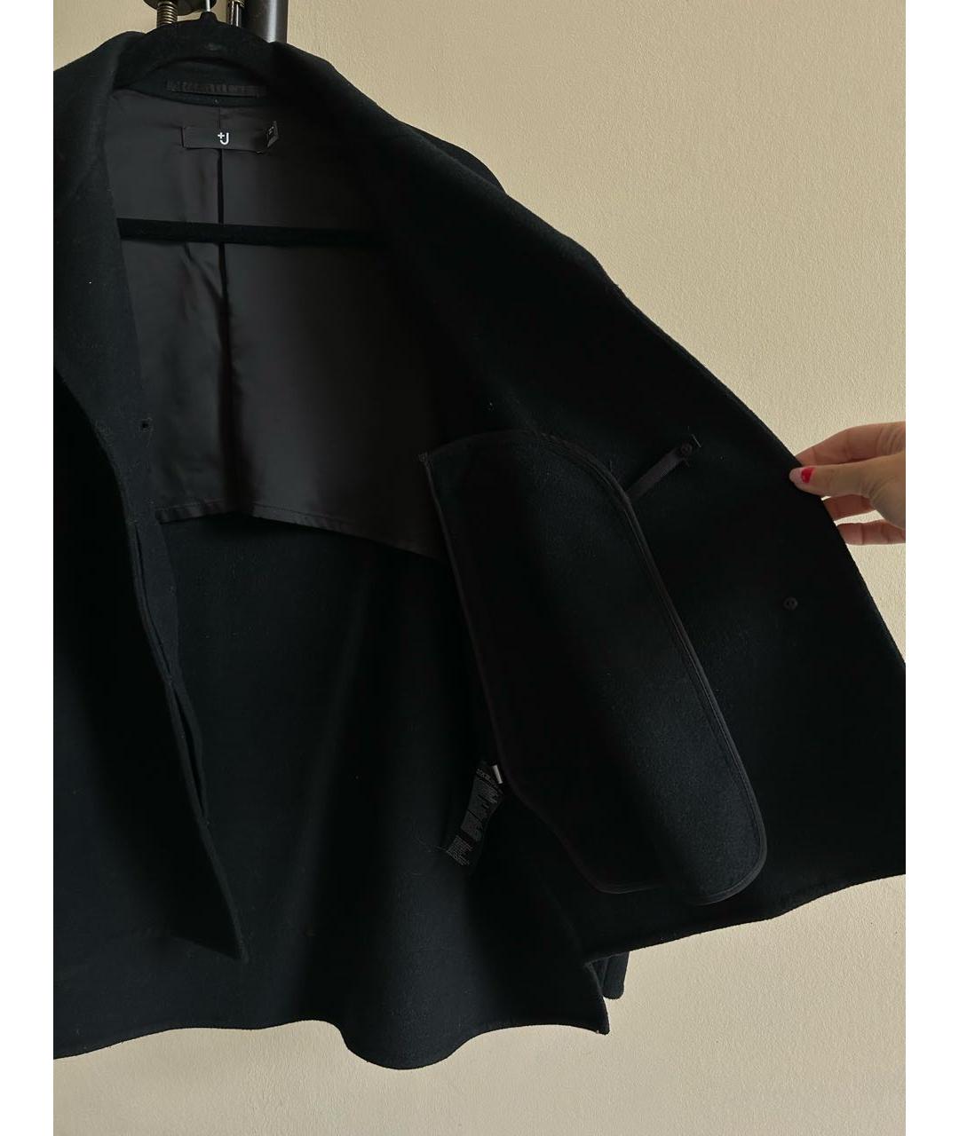 JIL SANDER Черное шерстяное пальто, фото 6