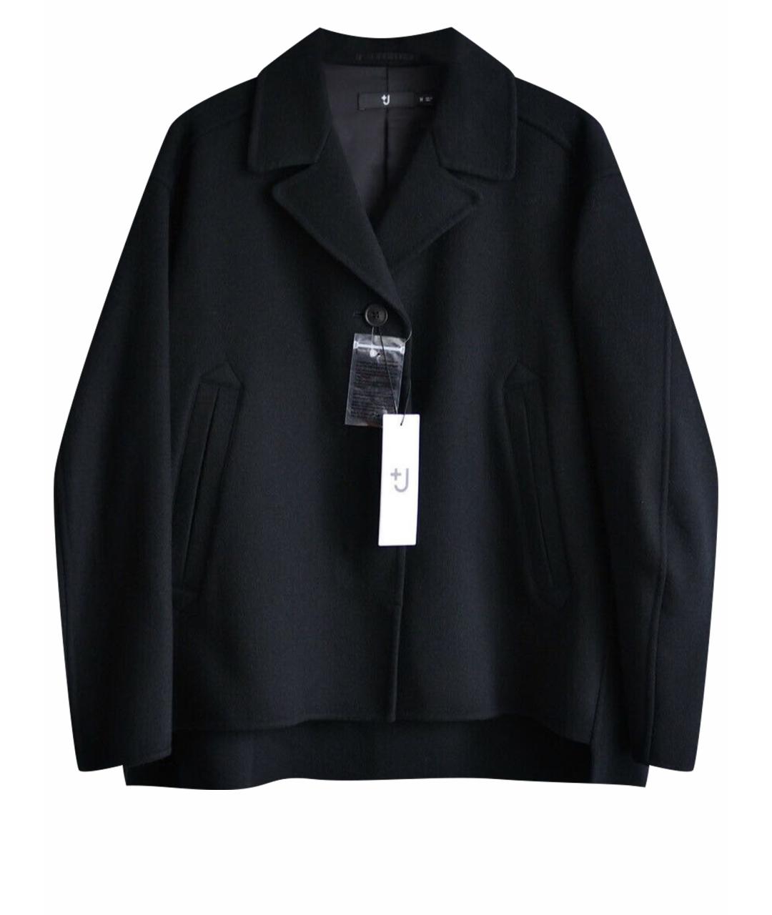 JIL SANDER Черное шерстяное пальто, фото 1