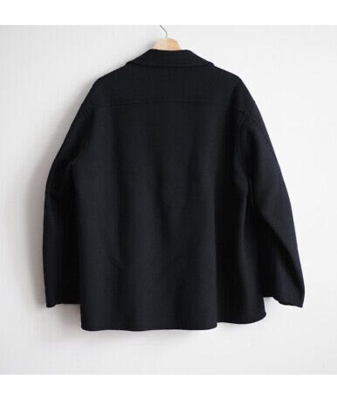 JIL SANDER Черное шерстяное пальто, фото 2