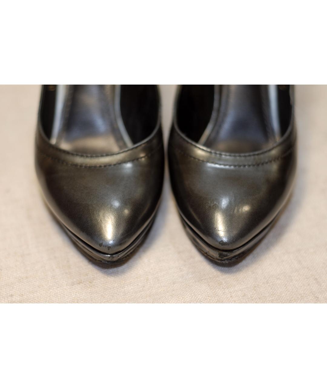 LOUIS VUITTON PRE-OWNED Серые кожаные туфли, фото 3