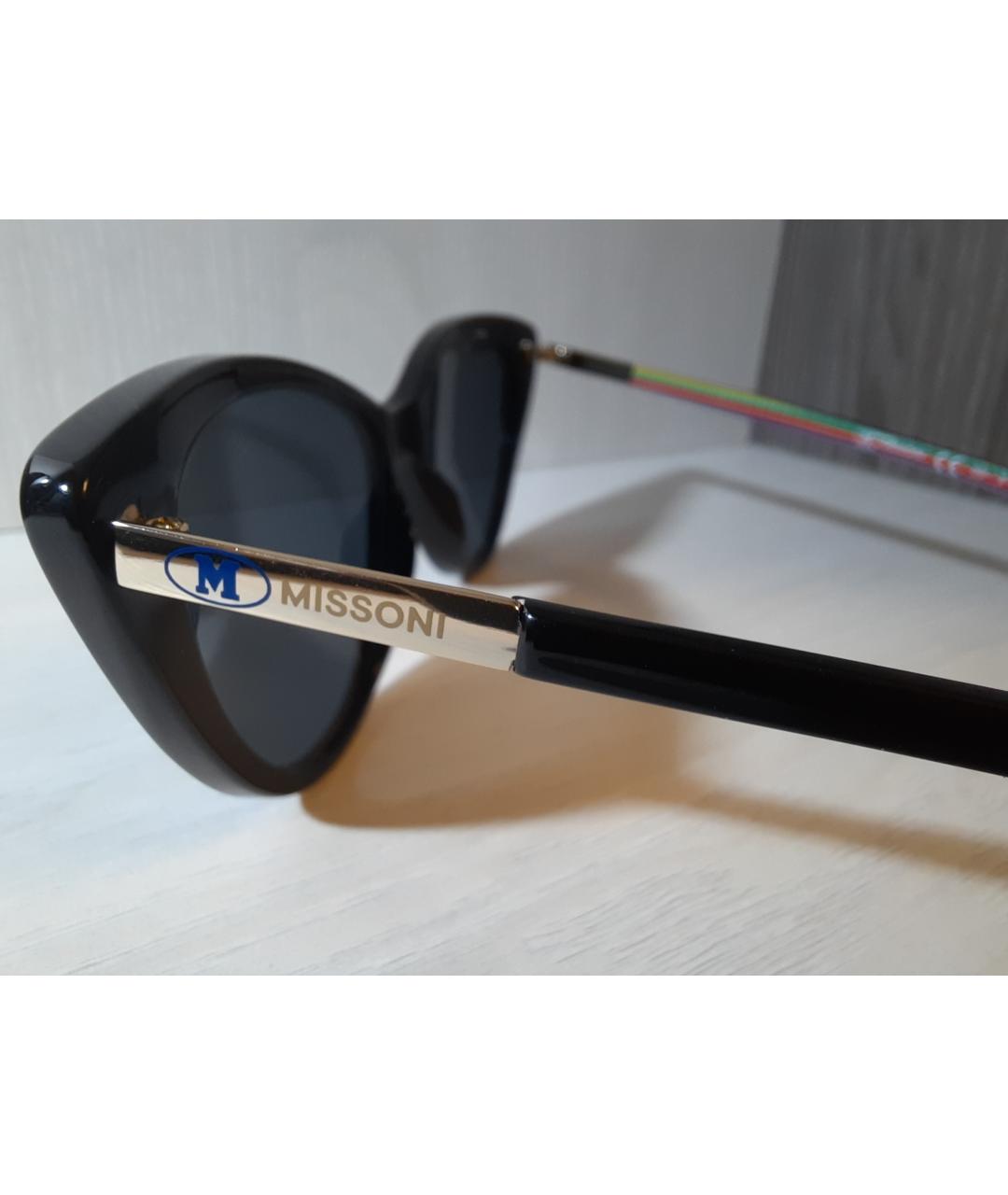 M MISSONI Черные пластиковые солнцезащитные очки, фото 7