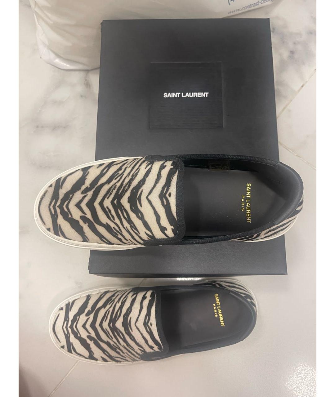 SAINT LAURENT Черные слипоны, фото 2