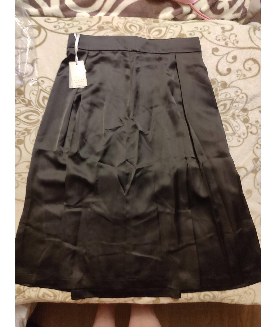 TWIN-SET Черная полиэстеровая юбка миди, фото 8