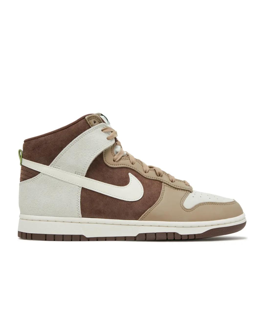 NIKE Коричневые замшевые высокие кроссовки / кеды, фото 1