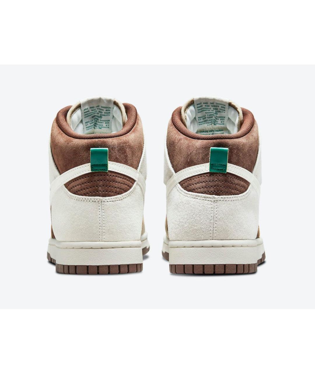 NIKE Коричневые замшевые высокие кроссовки / кеды, фото 4