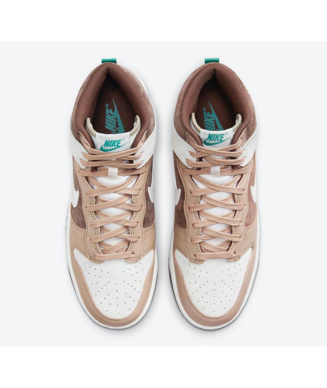 NIKE Коричневые замшевые высокие кроссовки / кеды, фото 3