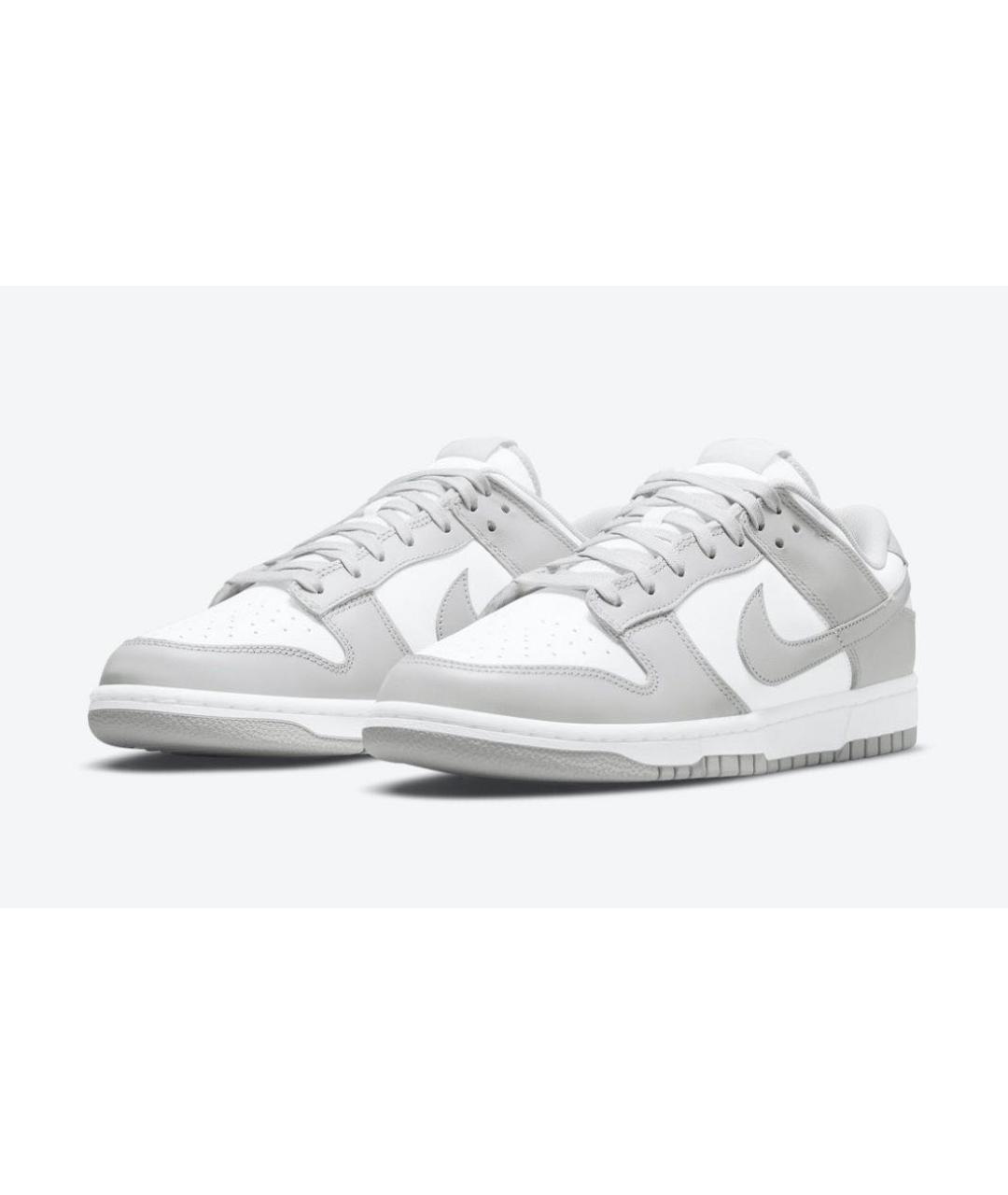 NIKE Серые кожаные низкие кроссовки / кеды, фото 2