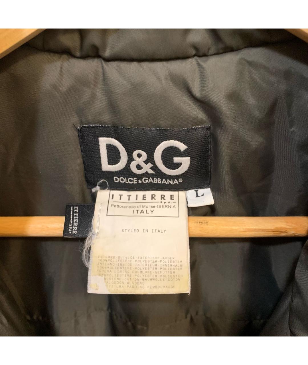 DOLCE&GABBANA Черная полиэстеровая куртка, фото 3