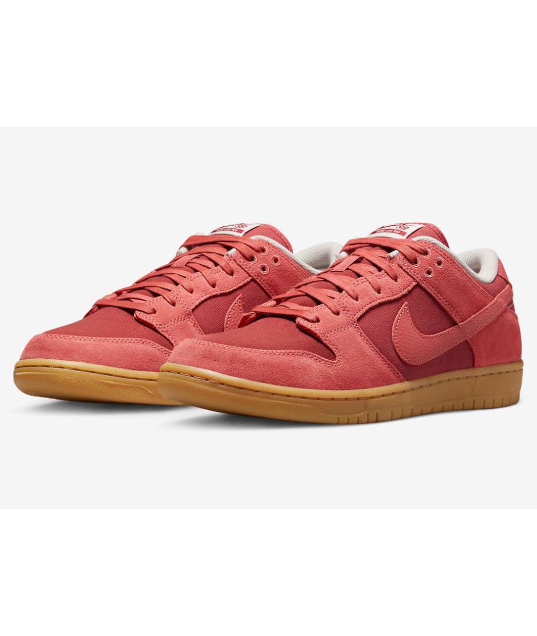 NIKE Розовые замшевые низкие кроссовки / кеды, фото 2