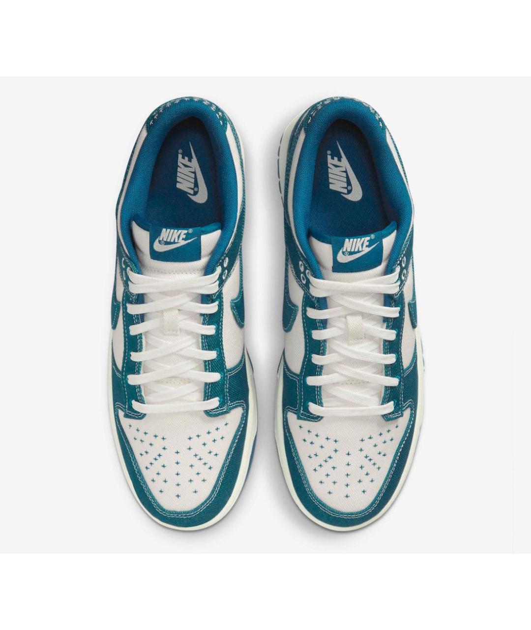 NIKE Синие текстильные низкие кроссовки / кеды, фото 3