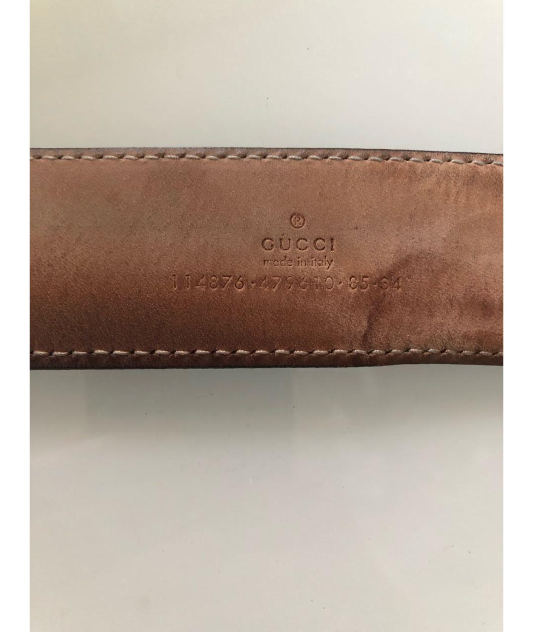 GUCCI Черный кожаный ремень, фото 3