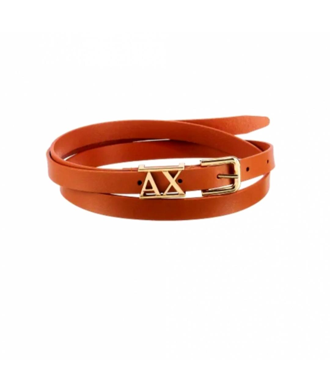 ARMANI EXCHANGE Коричневый кожаный ремень, фото 1