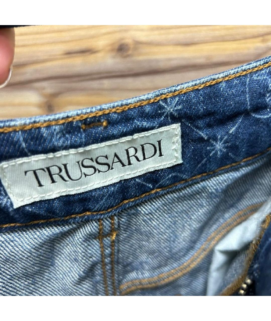 TRUSSARDI Синяя юбка миди, фото 5