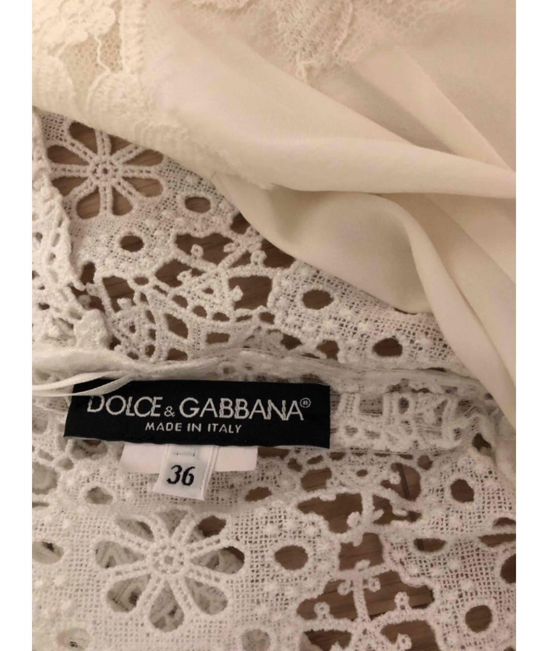 DOLCE&GABBANA Белое коктейльное платье, фото 3