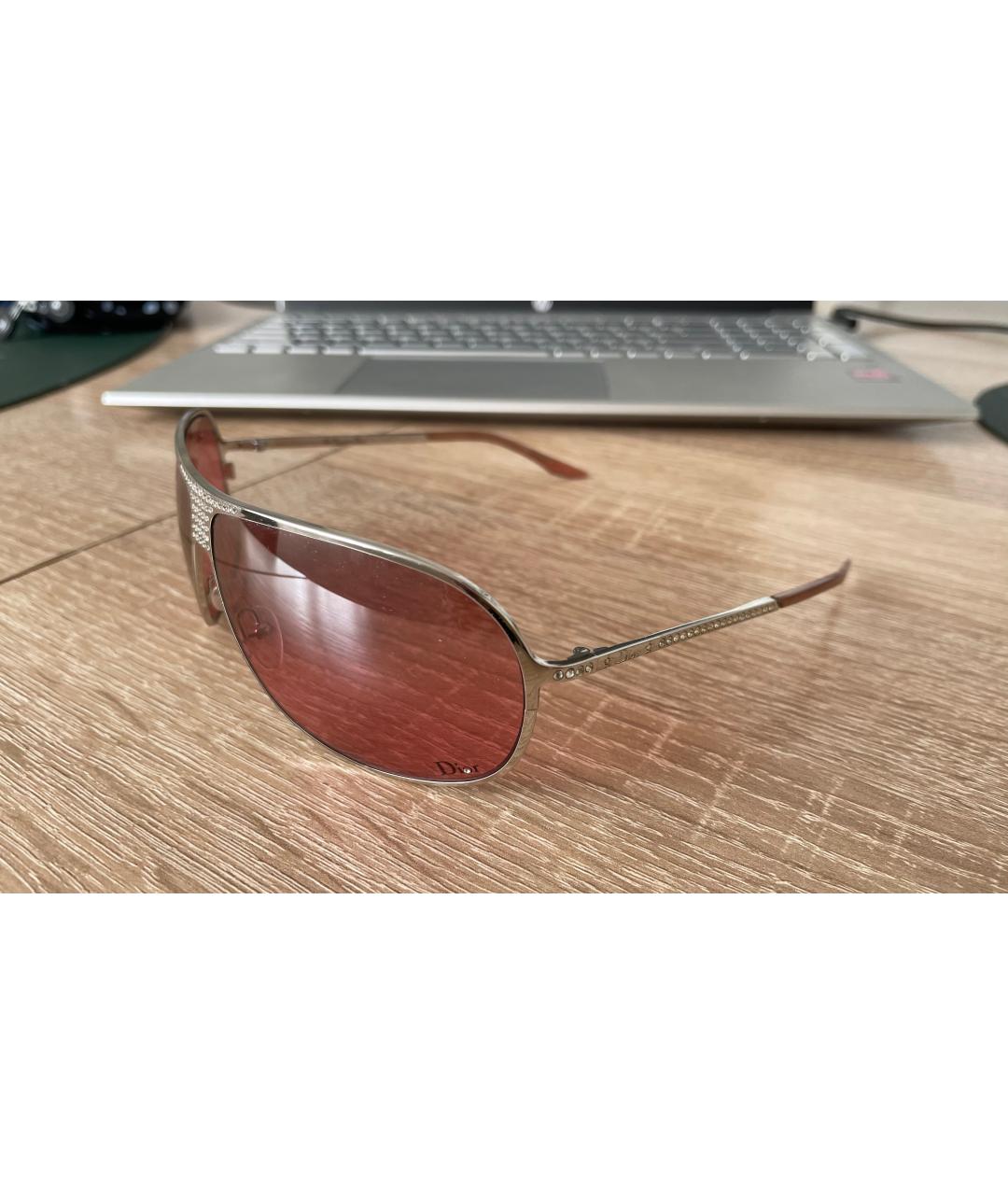 CHRISTIAN DIOR PRE-OWNED Розовые металлические солнцезащитные очки, фото 5