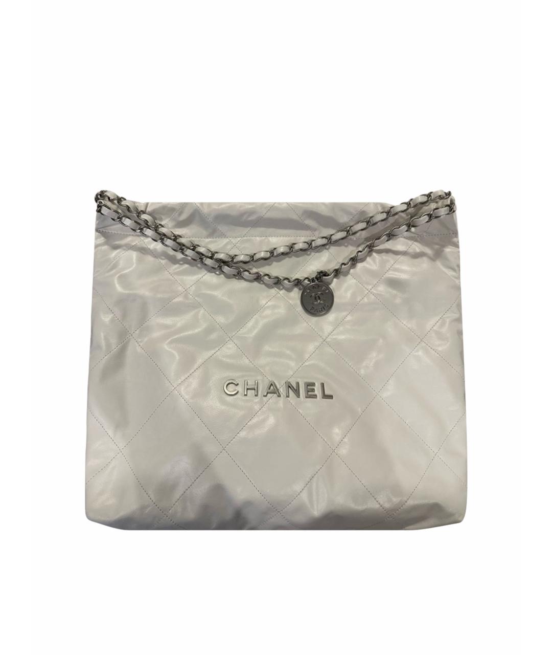 CHANEL PRE-OWNED Белая кожаная сумка через плечо, фото 1