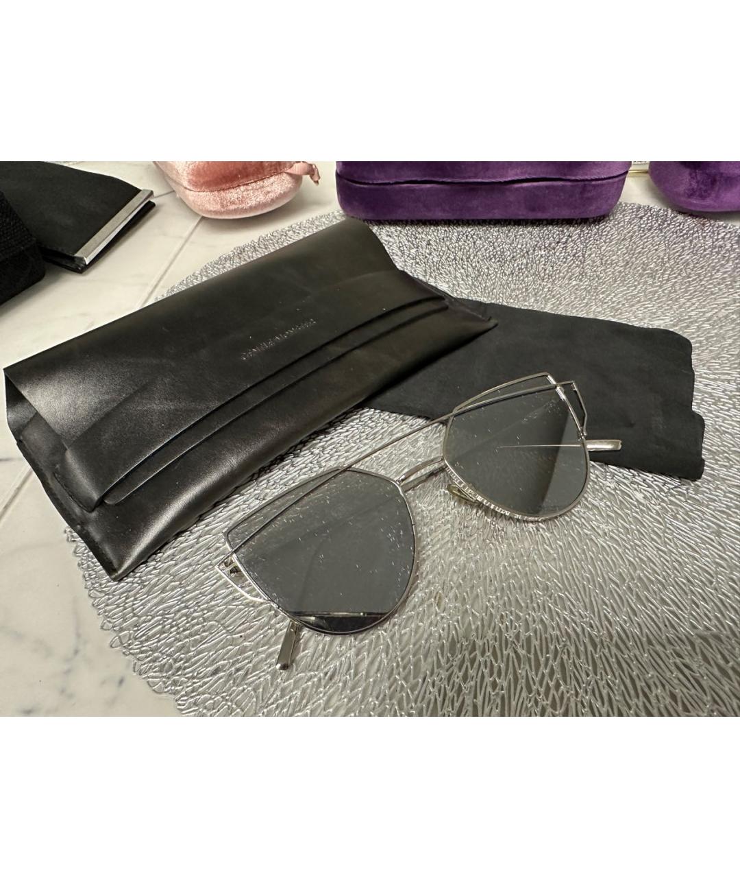GENTLE MONSTER Серебряные металлические солнцезащитные очки, фото 4