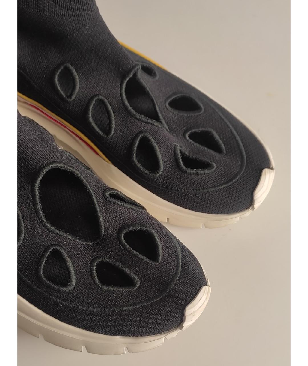 VALENTINO Черные текстильные кроссовки, фото 8