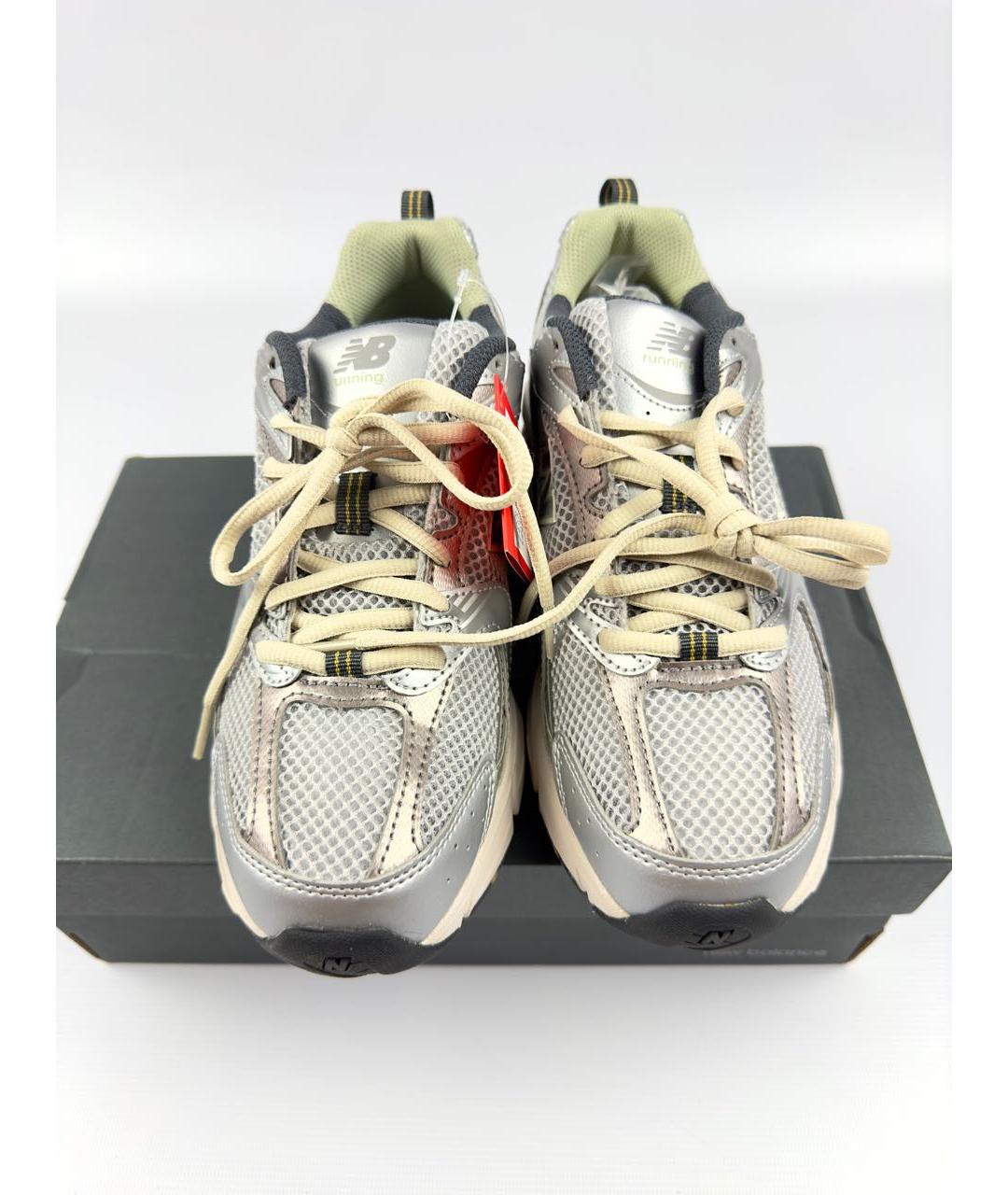 NEW BALANCE Серебряные синтетические кроссовки, фото 2