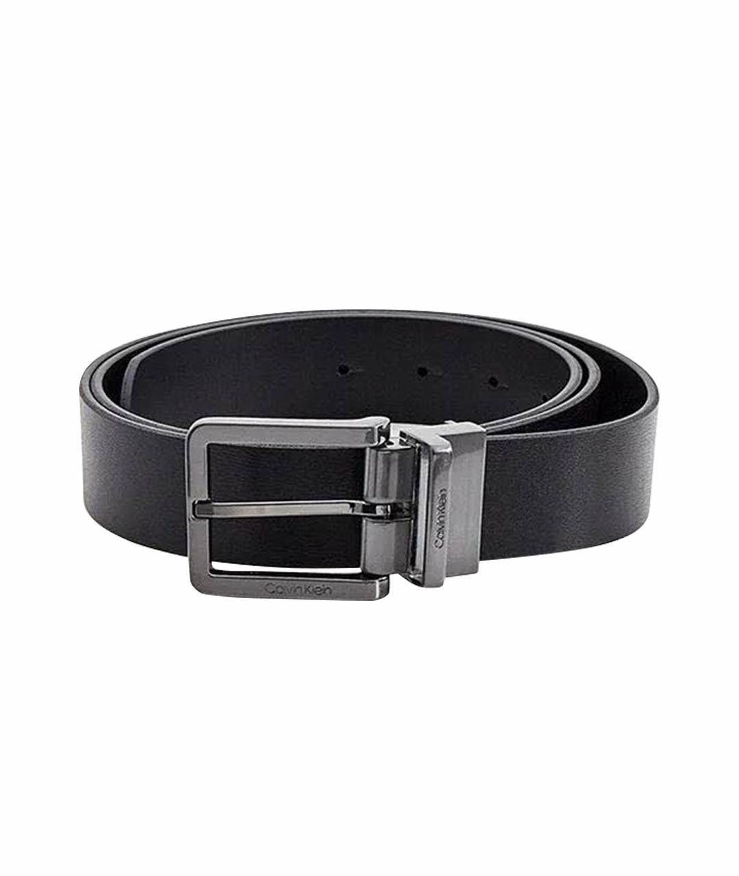 CALVIN KLEIN Черный кожаный ремень, фото 1