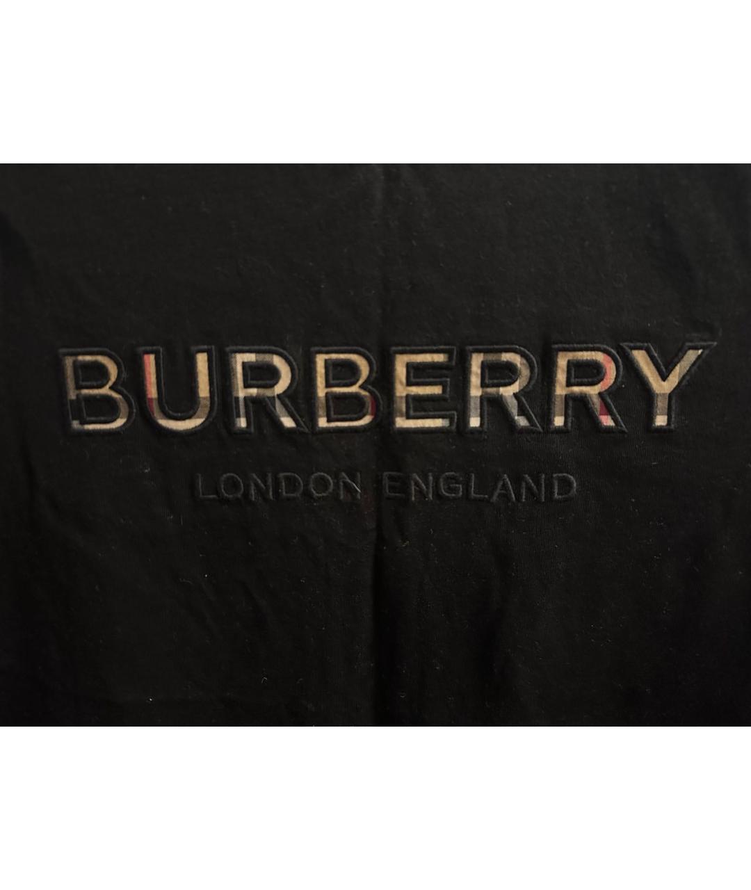 BURBERRY Черный хлопковый детская футболка / топ, фото 4