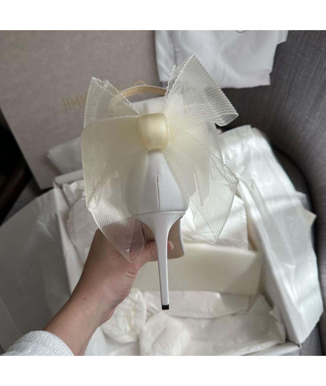 JIMMY CHOO Белые босоножки, фото 3