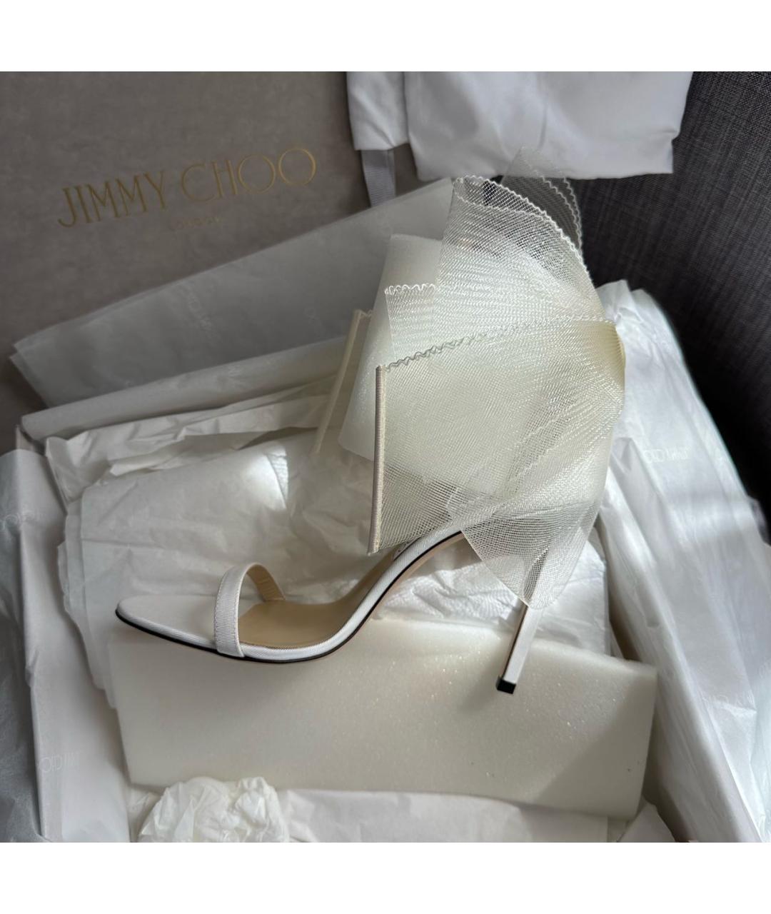 JIMMY CHOO Белые босоножки, фото 2