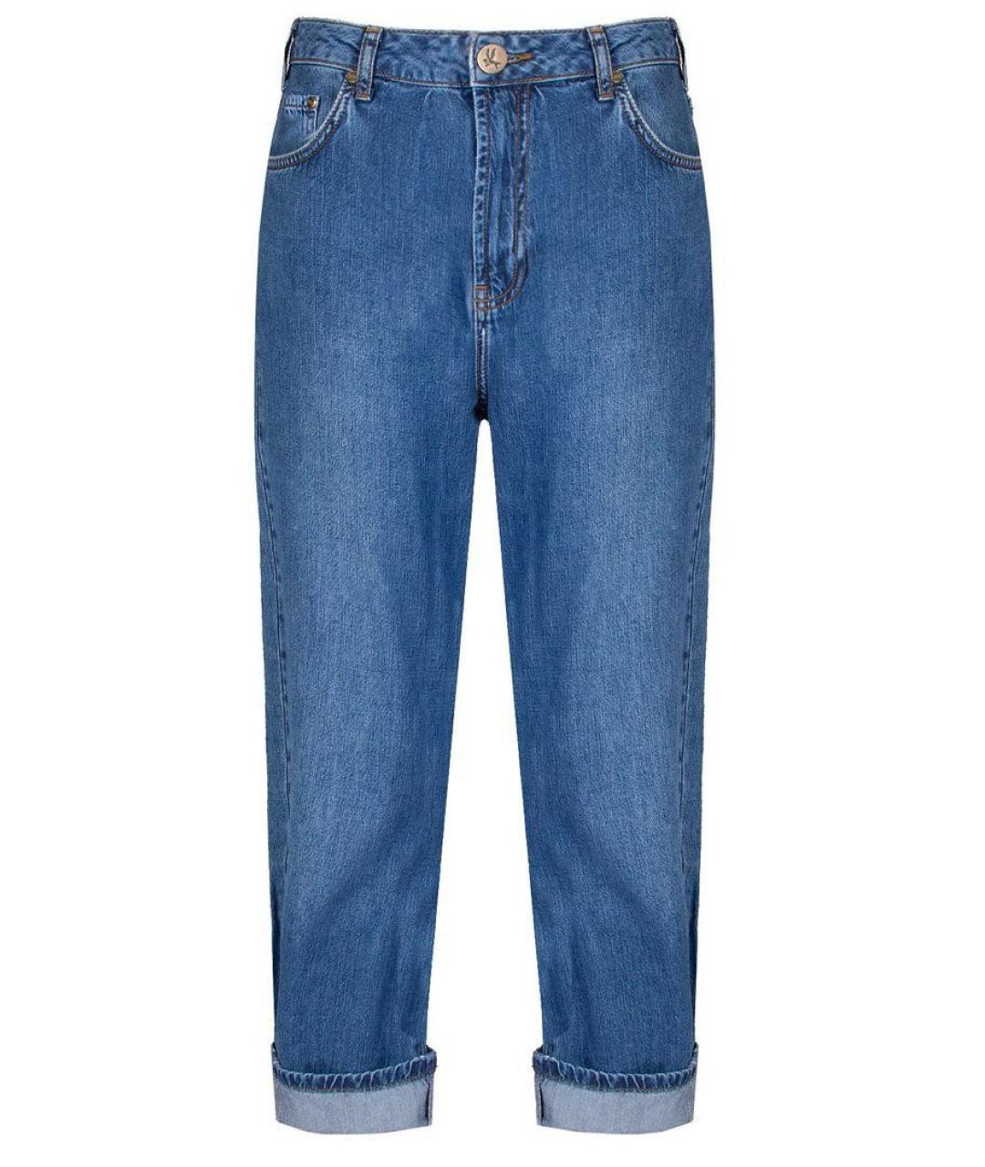 ONE TEASPOON Синие хлопковые прямые джинсы, фото 1