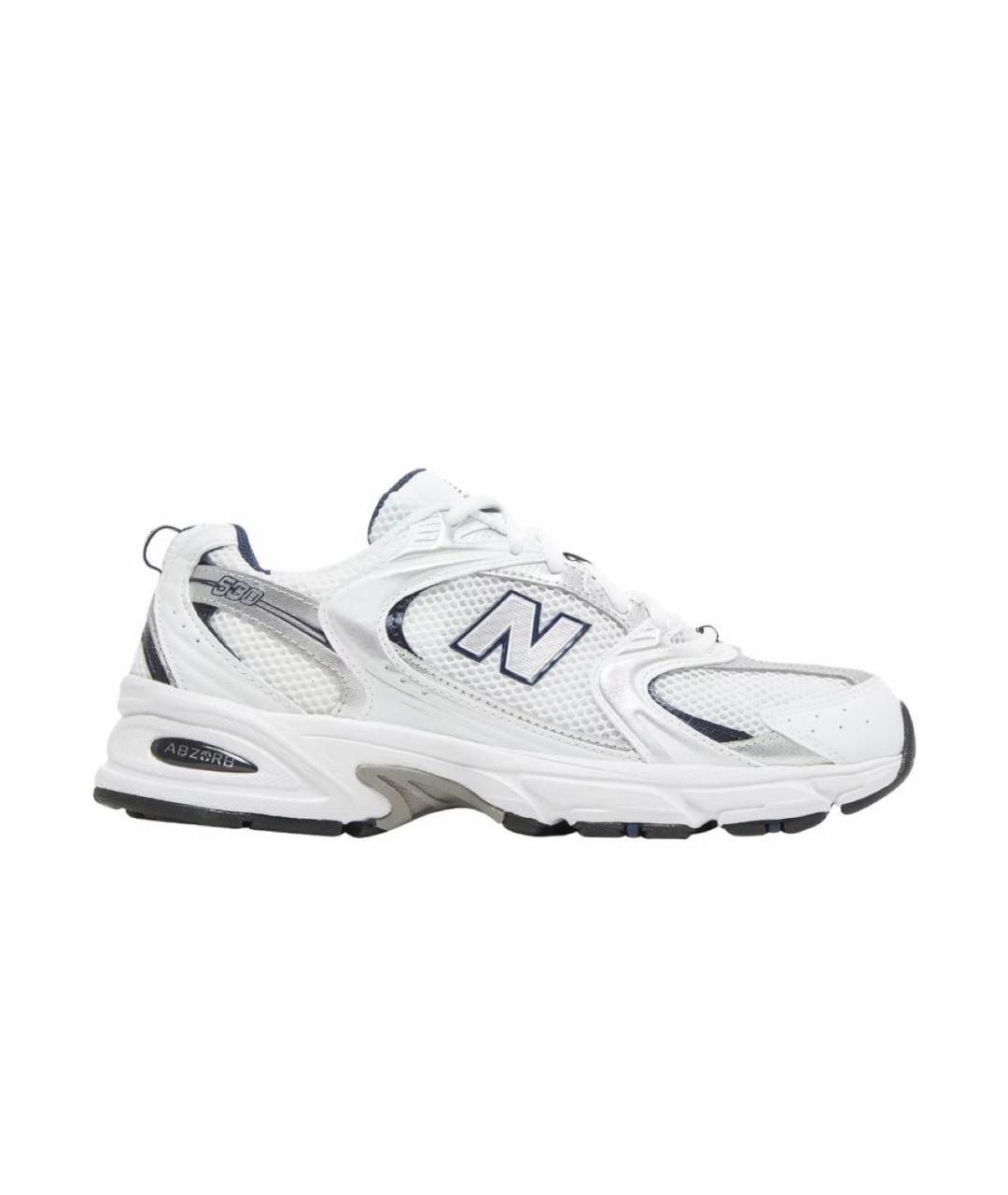 NEW BALANCE Белые текстильные кроссовки, фото 1